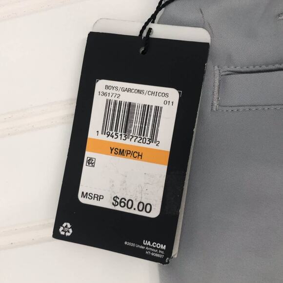 Under Armour Boys Gray Baseball Pants Adjustable Waist Youth Small - Picture 8 of 8